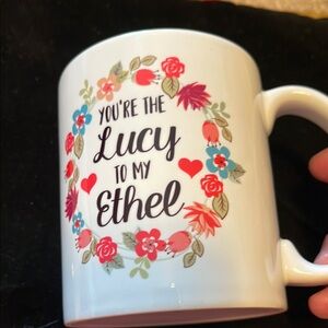 White and Red Floral Ceramic Mugs Set